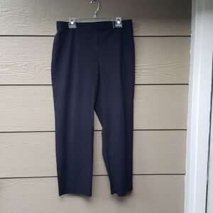 LIZ CLAIBORNE vintage 90s taper ANISSA Black  Flat Front Pants Straight